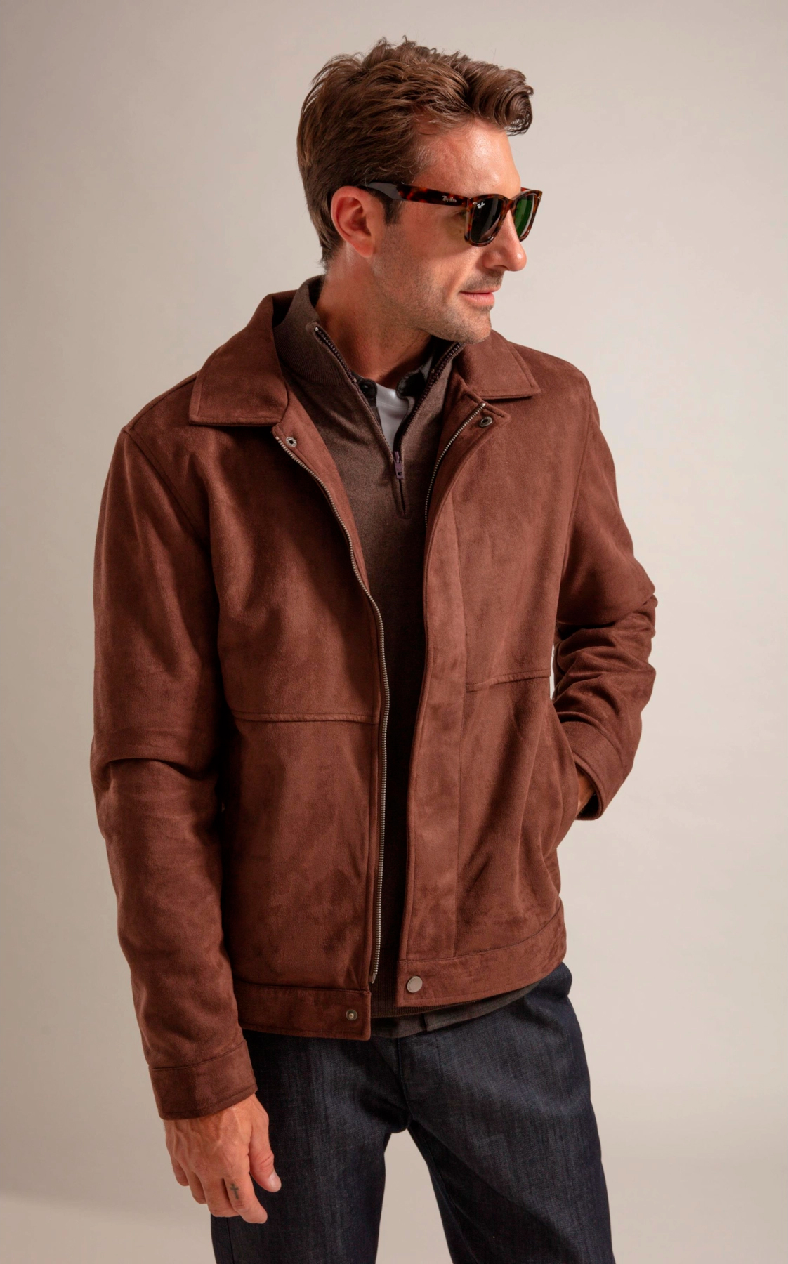 Jaqueta Suede Golf Classic