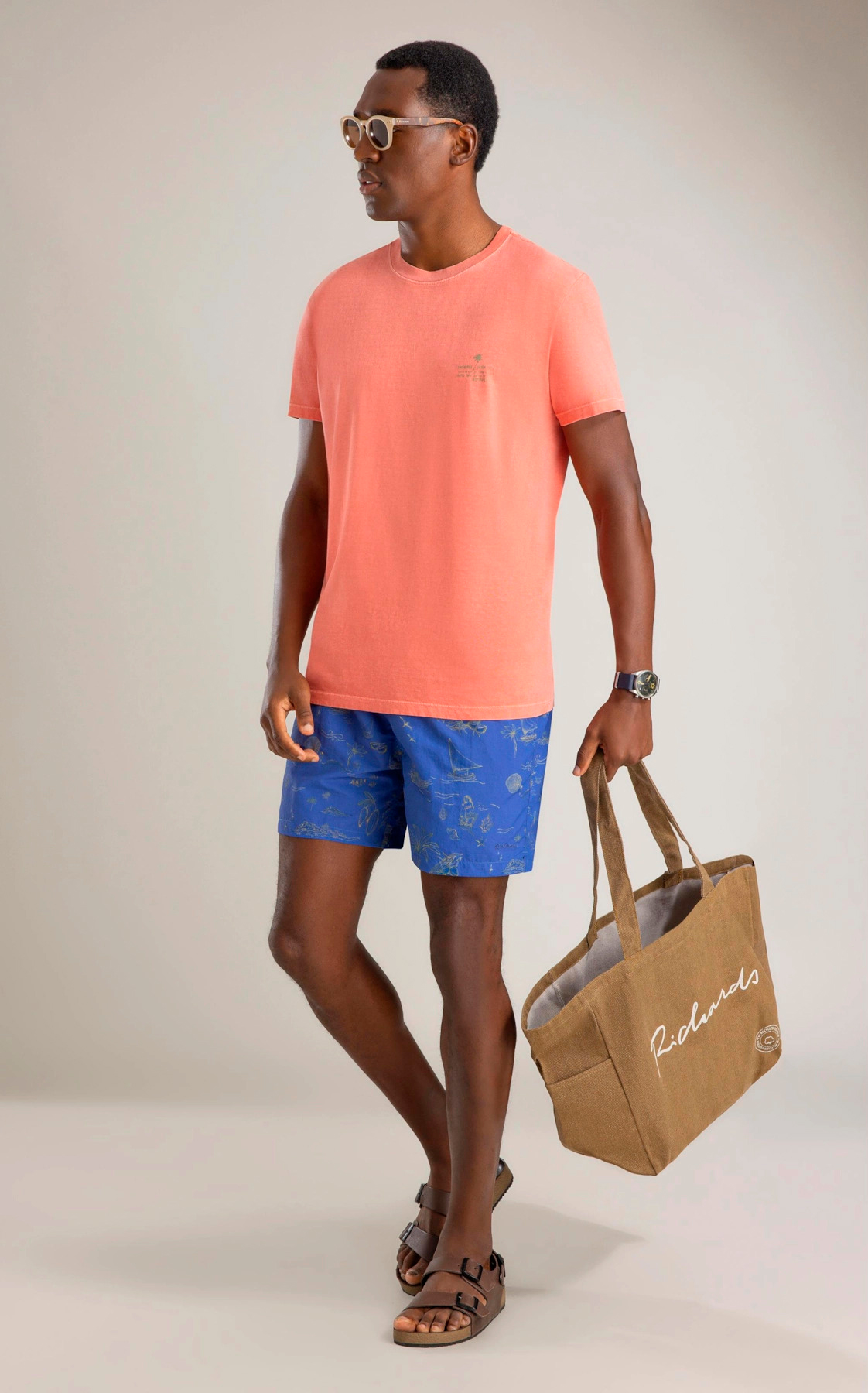 Beach Short Jangada Mono Regular Azul Bic