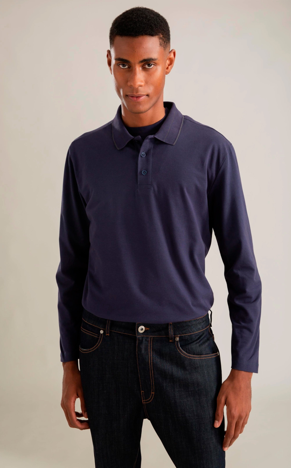 Polo Piquet Friso Duplo Ml